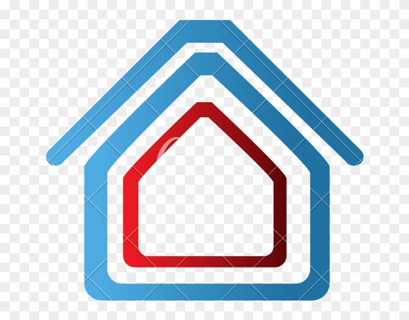 Colorful Abstract Silhouette House Icon - Silhueta De Casa Colorida #1699219