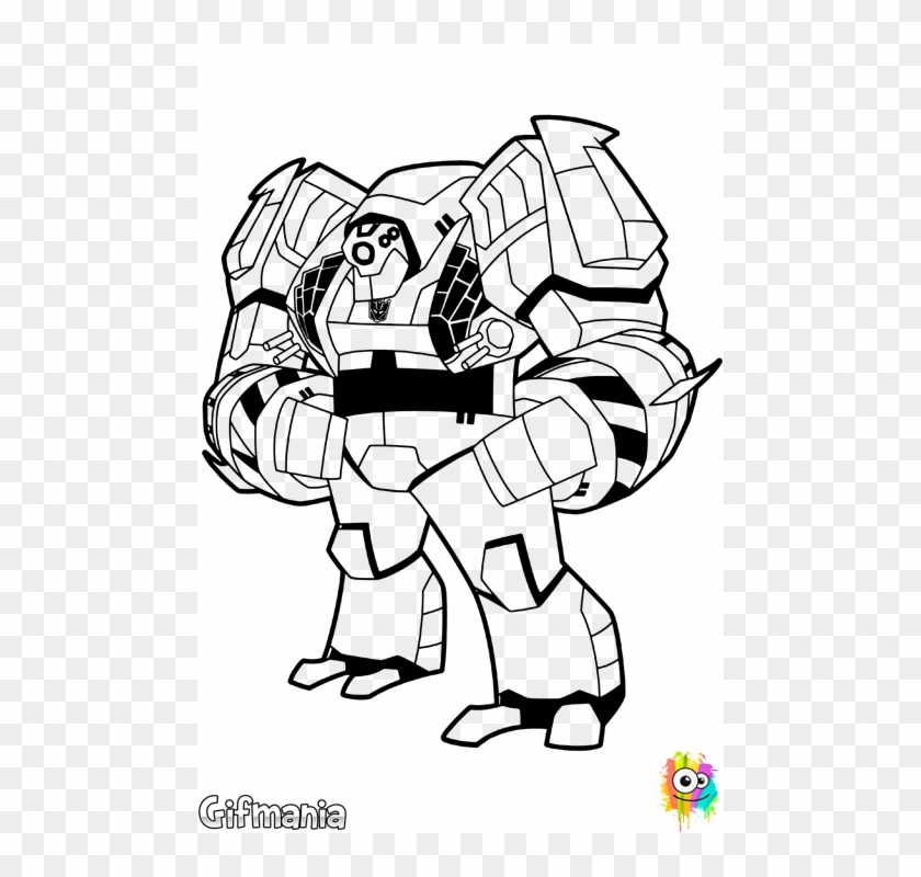 Clip Royalty Free Lugnut Coloring Page Of - Transformer Animated Para Colorear #1699363