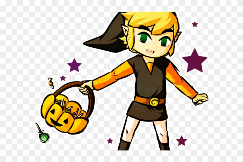Trick Or Treat Clipart Halloween Person - Link Halloween Zelda Fanart #1699368