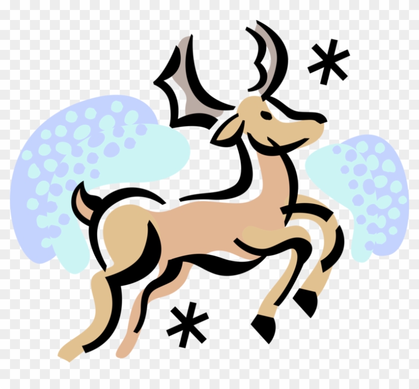 Vector Illustration Of Festive Season Christmas Reindeer - Christmas Day #1699436