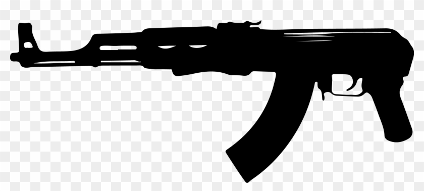 Black Ak-47 Gun Art Photo - Ak 47 Clipart Png #1699441