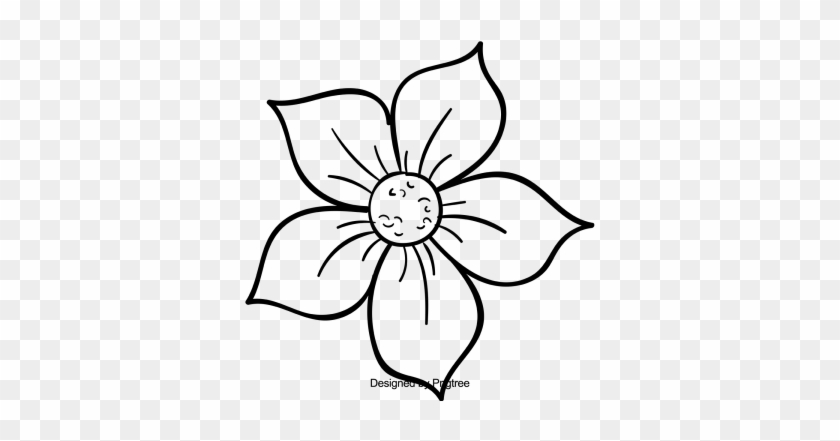 Beautiful Cartoon Hand Sketching Flowers, Beautiful, - Desenho De Flor Para Desenhar #1699607