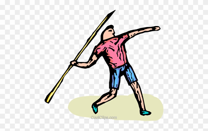 Javelin Thrower Royalty Free Vector Clip Art Illustration - Illustration #1699665