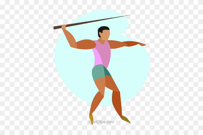 Javelin Throwing Royalty Free Vector Clip Art Illustration - Cartoon #1699668