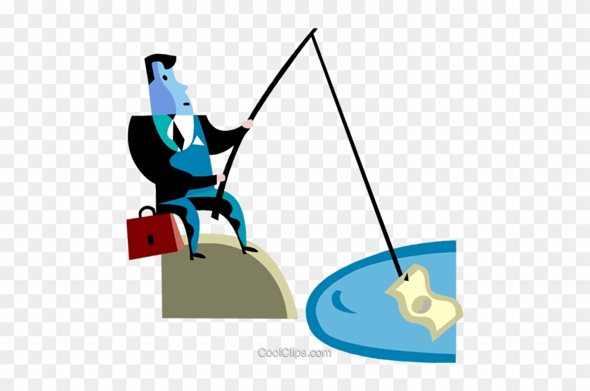 Fishing For Prospects Royalty Free Vector Clip Art - Illustration #1699669