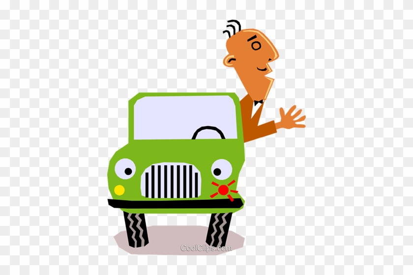 Picasso Man In Car Royalty Free Vector Clip Art Illustration - Picasso Man In Car Royalty Free Vector Clip Art Illustration #1699878