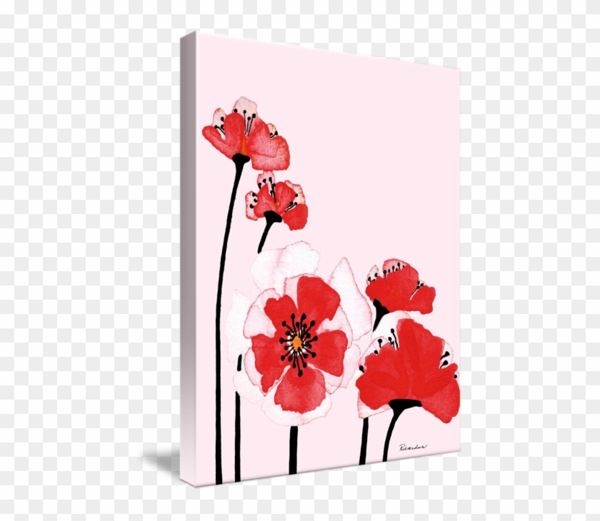 Expressive Wild Red And Pink Poppy Field W3d By Ricardos - Poppy #1699956