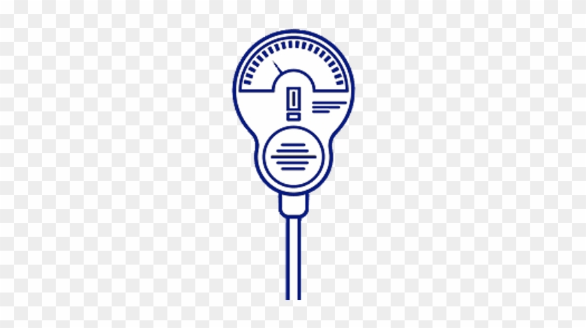 Parking Meter Blue Illustration - Microphone #1700012