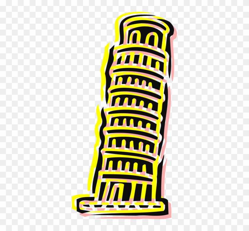 Vector Illustration Of Leaning Tower Of Pisa Campanile - Vector Illustration Of Leaning Tower Of Pisa Campanile #1700029