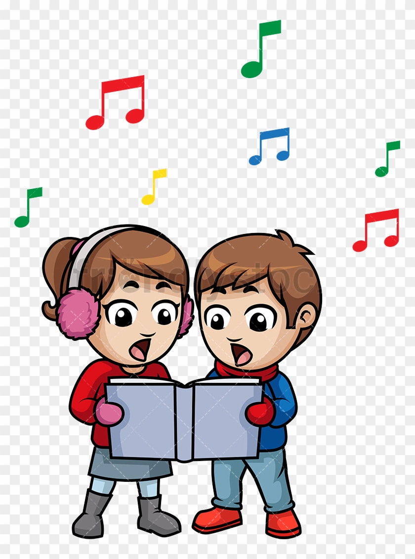 cartoon childrens choir clipart