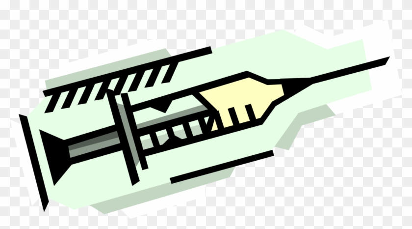 Vector Illustration Of Medical Vaccination Hypodermic - Do Titration Winkler Method #1700164