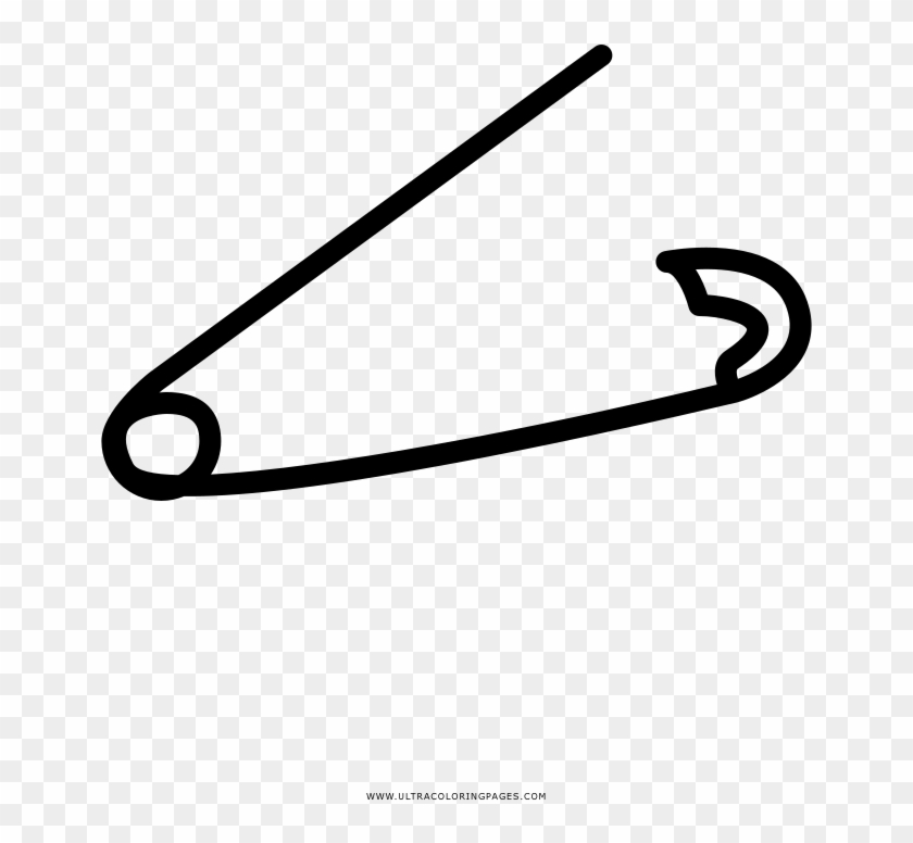 Safety Pin Coloring Page - Line Art #1700214