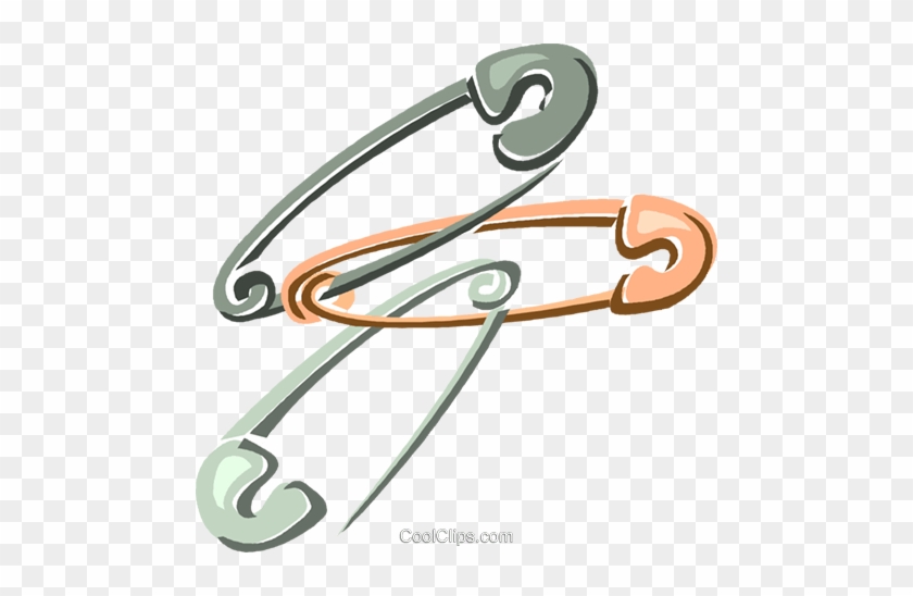 Safety Pin Royalty Free Vector Clip Art Illustration - Alfinete Clips #1700230
