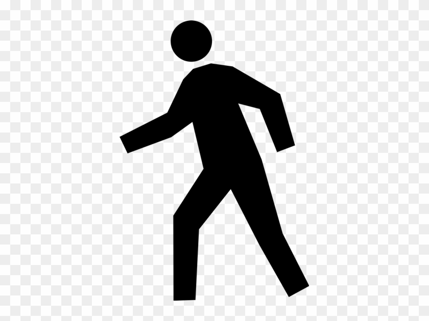 Pedestrian, Pattern, Black - Pedestrian Symbol #1700270