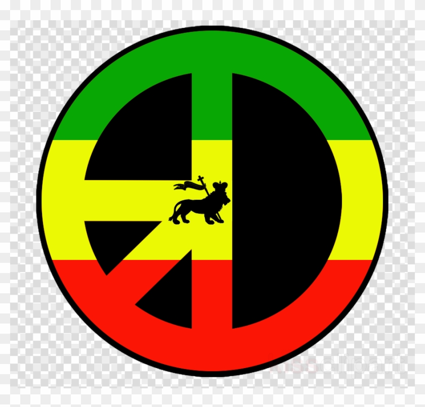 Reggae Peace Logo Clipart Reggae Peace Symbols Clip - Simbolo Do Paz E Amor #1700354