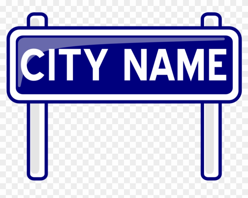 City Nameplate - Sign Post Clip Art #1700388