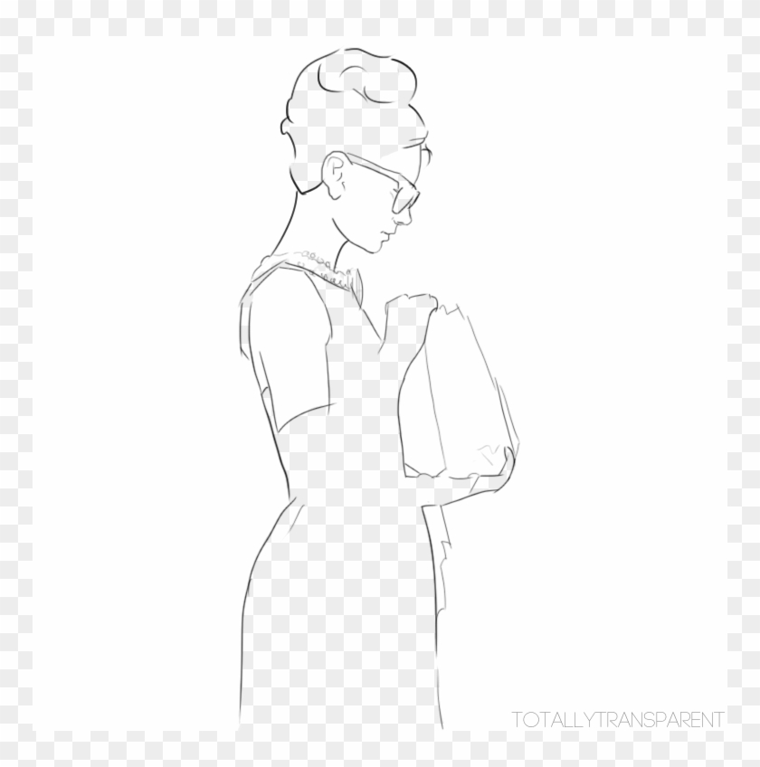 Transparent Audrey Hepburn Drawn By Totally Transparent - Transparent Breakfast At Tiffany's #1700519