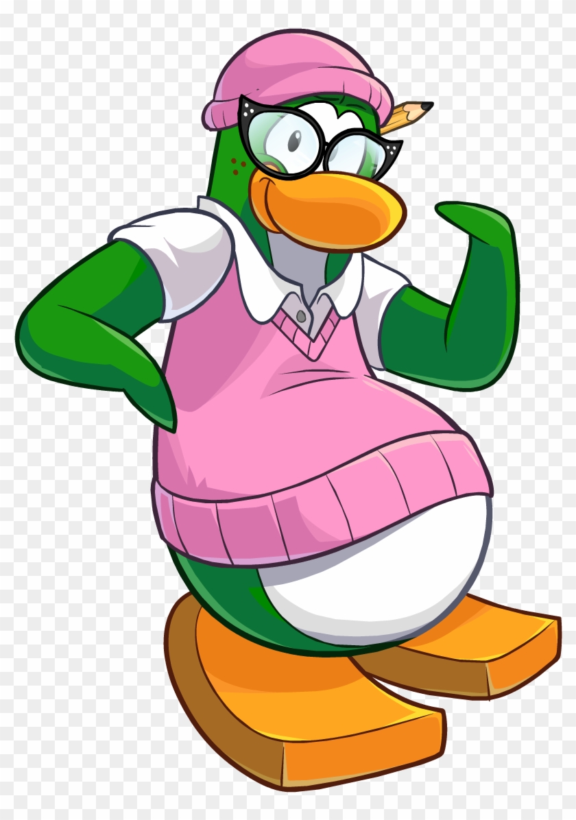 French Clipart Penguin - Club Penguin Green Penguin #1700612