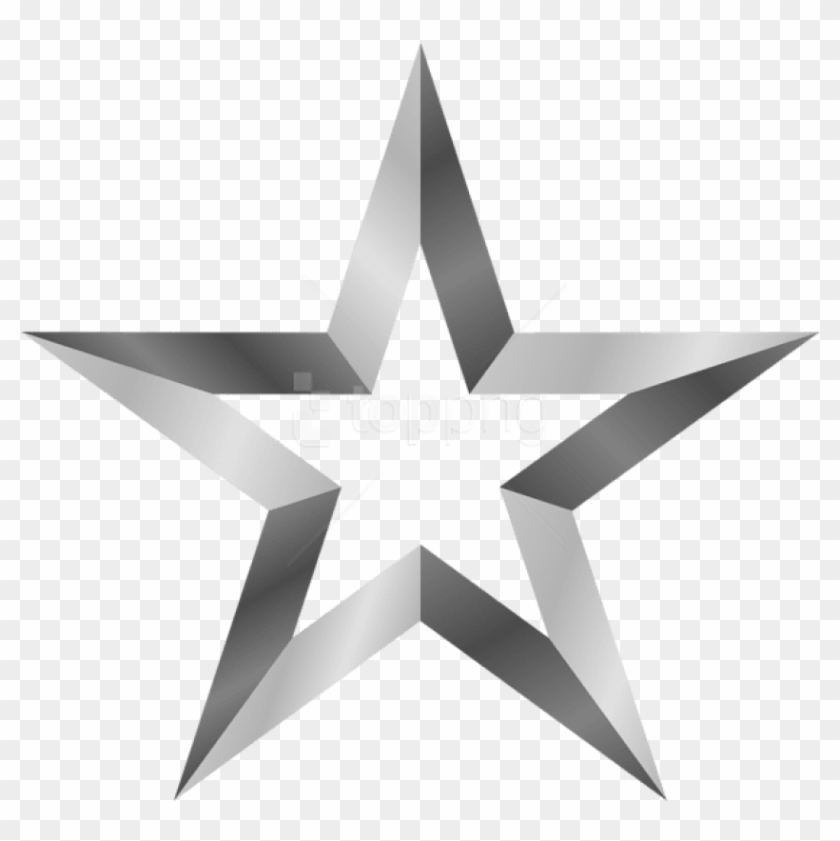 Free Png Download Silver Star Transparent Clipart Png - Transparent Background Clip Art Star #1700722