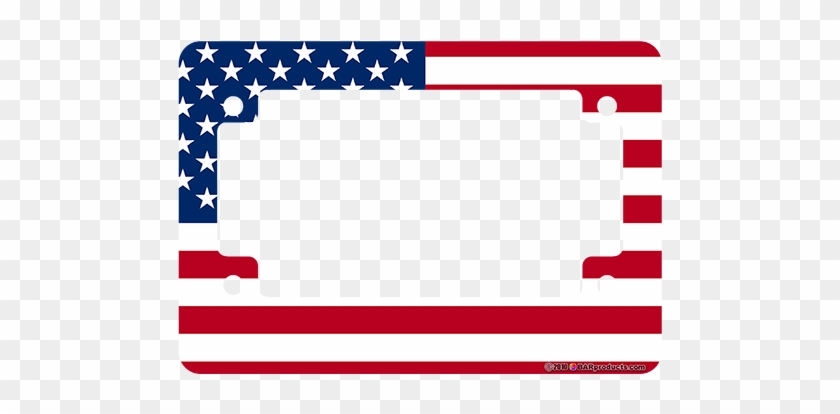 Flag Motorcycle License Plate Frame - American Flag Frames Png #1700757