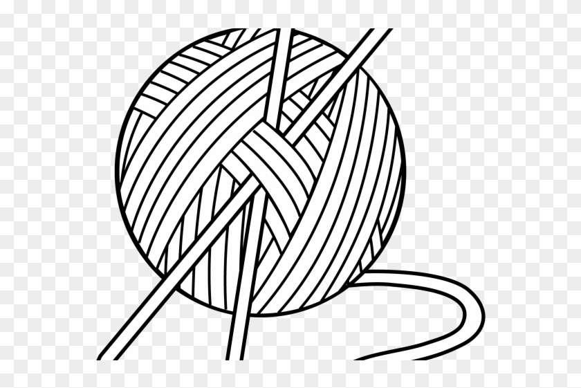 Kittens Clipart Yarn Clip Art - Yarn Clipart Black And White #1701030