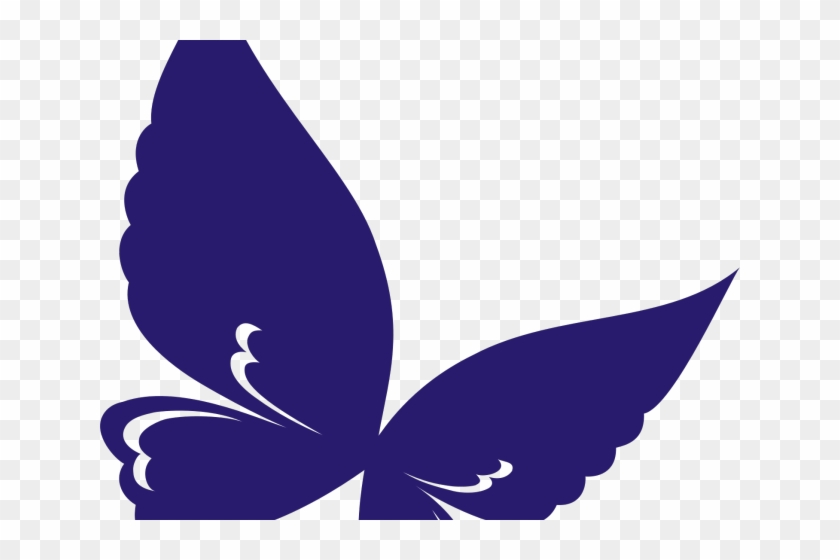 Indigo Clipart Butterfly - Vector Png Butterfly #1701212