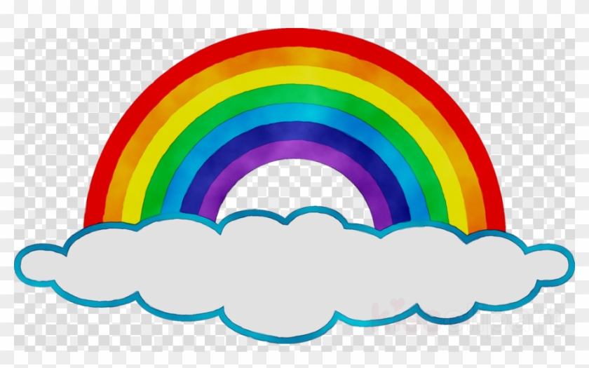 Rainbow Color Scheme Indigo - Rainbow And Clouds Clipart #1701221