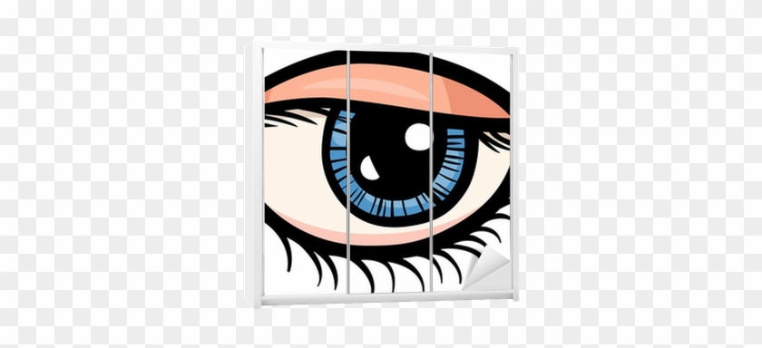 Eye Clip Art Cartoon Illustration Wardrobe Sticker - Alphabet E For Eyes #1701281