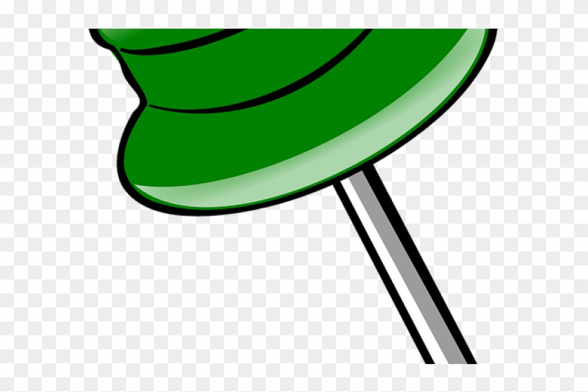 Thumb Tack Clipart Green - Pin Clipart #1701293