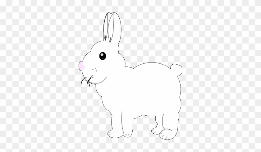 Feraliminal Chocolate Bunny Black White Line Art 31 - Domestic Rabbit #1701383