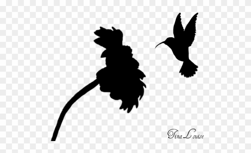 Hummingbird Clipart Hummingbird Flower - Hummingbird On Flower Silhouette #1701469