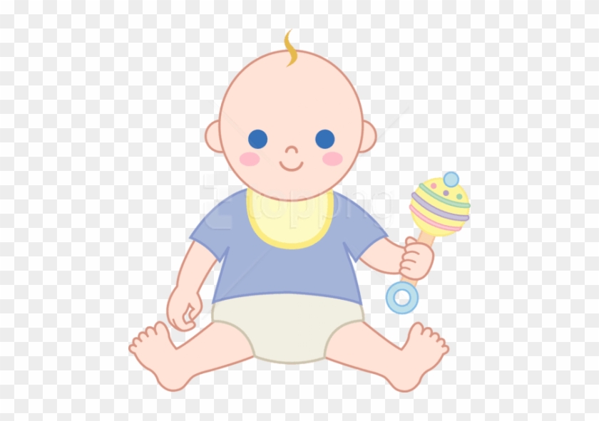 Free Png Download Cartoon Baby Boy Clipart Png Photo - Baby With Rattle  Clipart - Free Transparent PNG Clipart Images Download