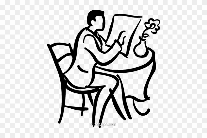 Man Looking At A Menu - Man Looking At A Menu #1701551