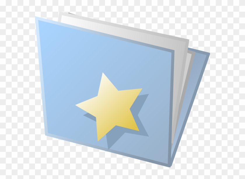 Free Vector Starred Folder Clip Art - Folder Clip Art #1701580