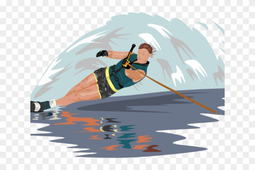 Ski Clipart Cartoon Water - Waterski Clipart #1701686