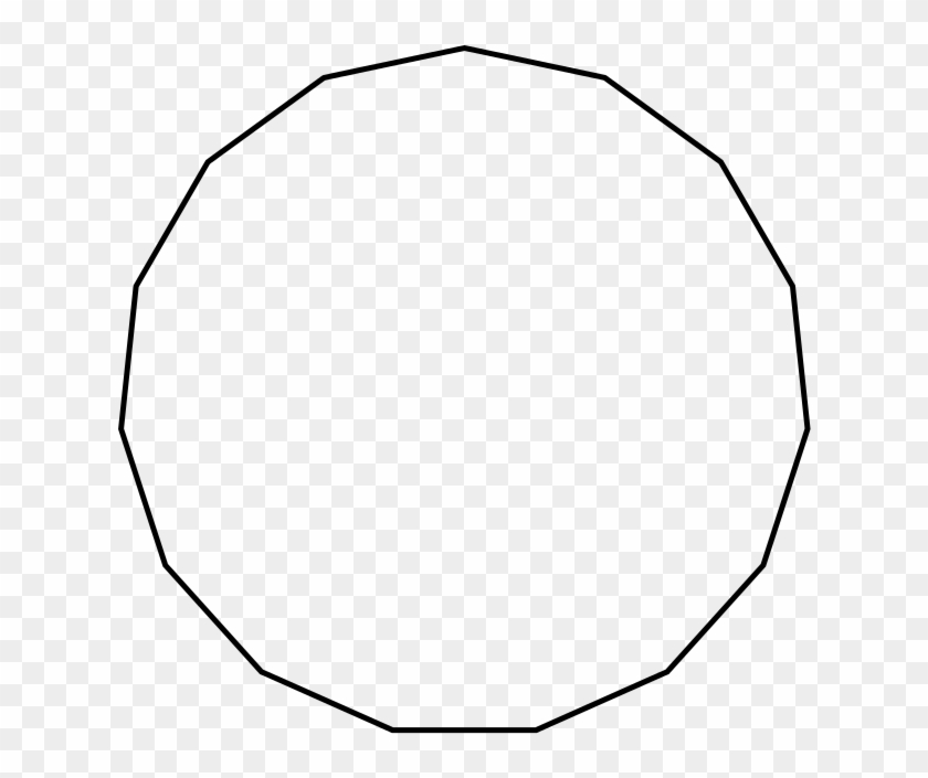 Regular Polygon 15 Vertex Animation - Thin Circle Outline #1701695