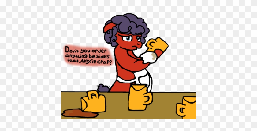 Themox, Cleaning, Clothes, Dialogue, Moxie Soda, Mug, - Cartoon #1701756