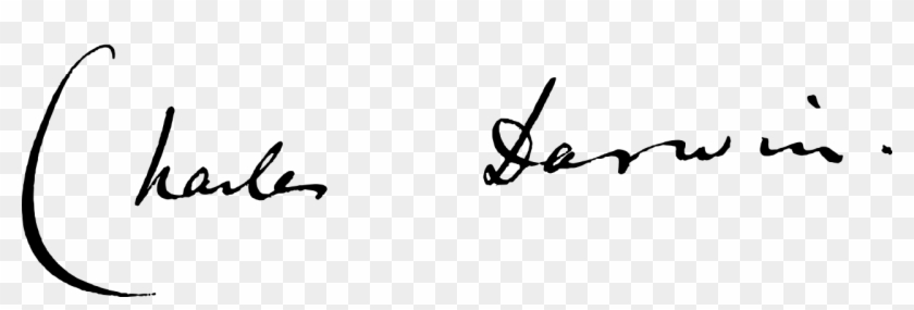 Charles Darwin 1865 Signature - Charles Darwin Signature #1701758