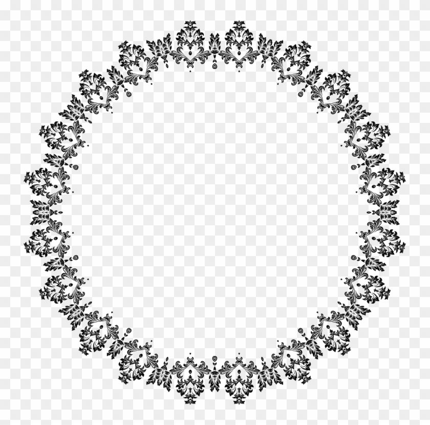 Picture Frames Black And White Ornament Computer Icons - Circle #1701770