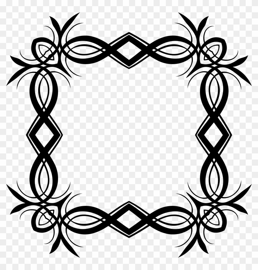 Clipart Decorative Big Image Png - Square Frames Line Drawing #1701795
