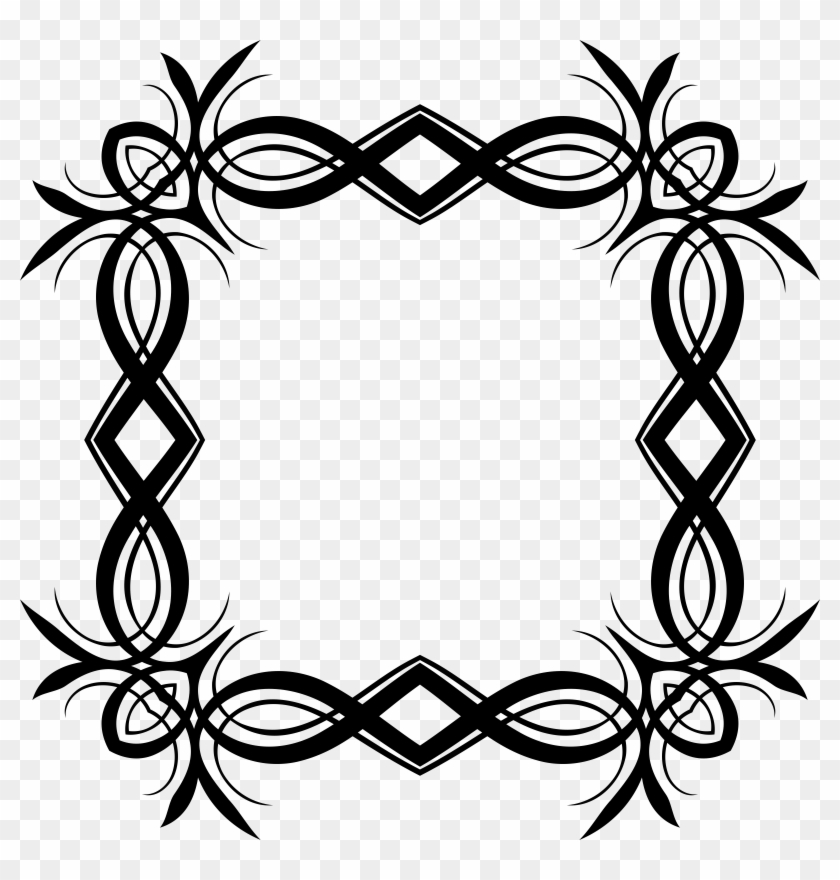 Clipart Decorative Big Image Png - Square Frames Line Drawing #1701795