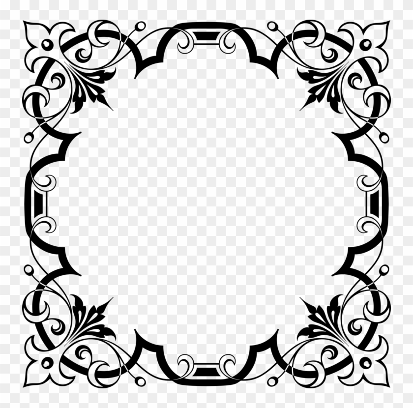 Picture Frames Borders And Frames Decorative Arts Watercolor - Gold Vintage Frame Border Design #1701802