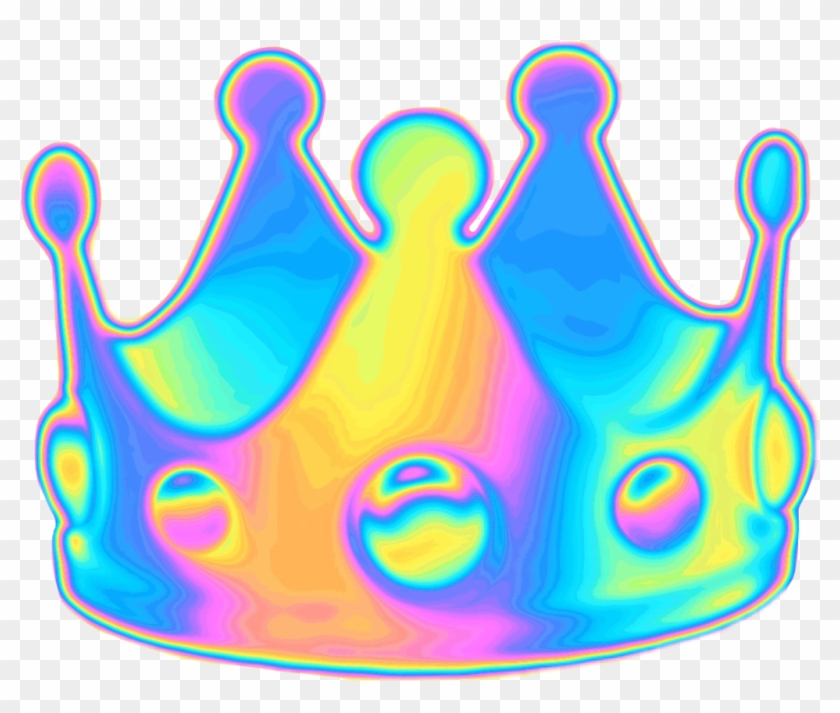 Holographic Holo Crown Emoji Queen Random Funny Selfie - Small Transparent Crown Emoji #1701813