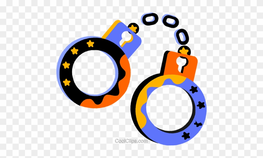 Handcuffs And Leg Irons Royalty Free Vector Clip Art - Circle #1701838