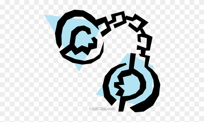 Handcuffs Royalty Free Vector Clip Art Illustration - Handcuffs Clipart #1701879