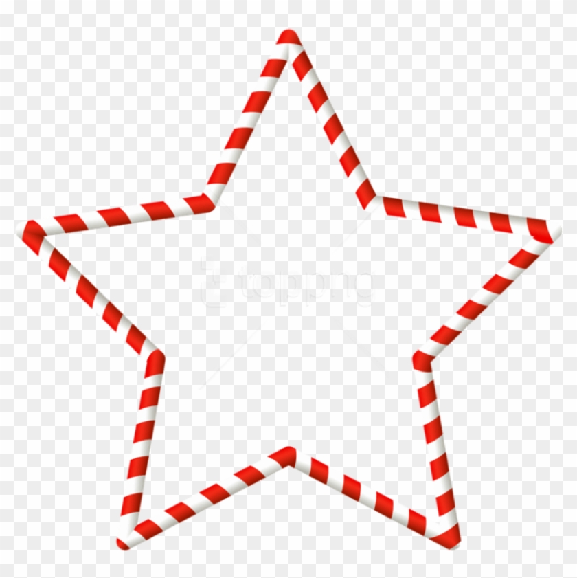 Free Png Christmas Candy Cane Star Border Png - Clip Art #1701901