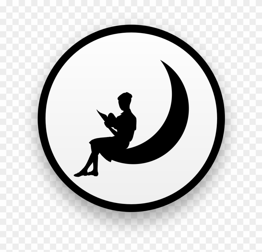 Girl On The Moon Emblem - Girl On Moon Silhouette Png #1702035