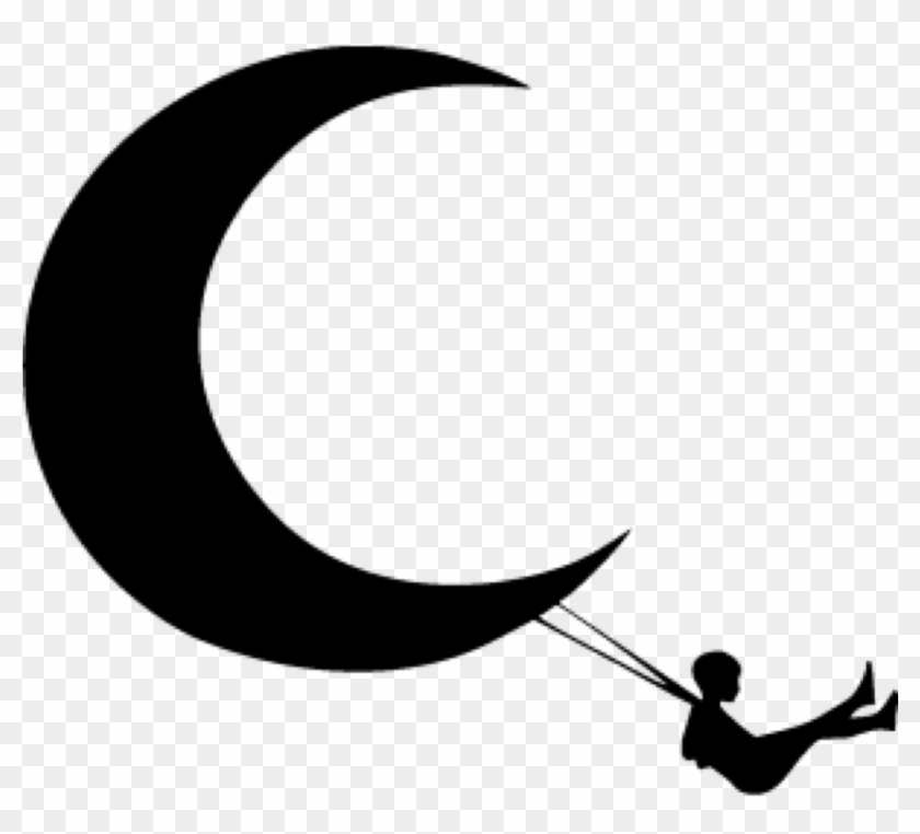 #moon #swing #silhouette #freetoedit - Logo Lune Enfant #1702044