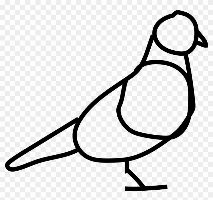 Pigeon Clipart Pigeon House - Line Art #1702050