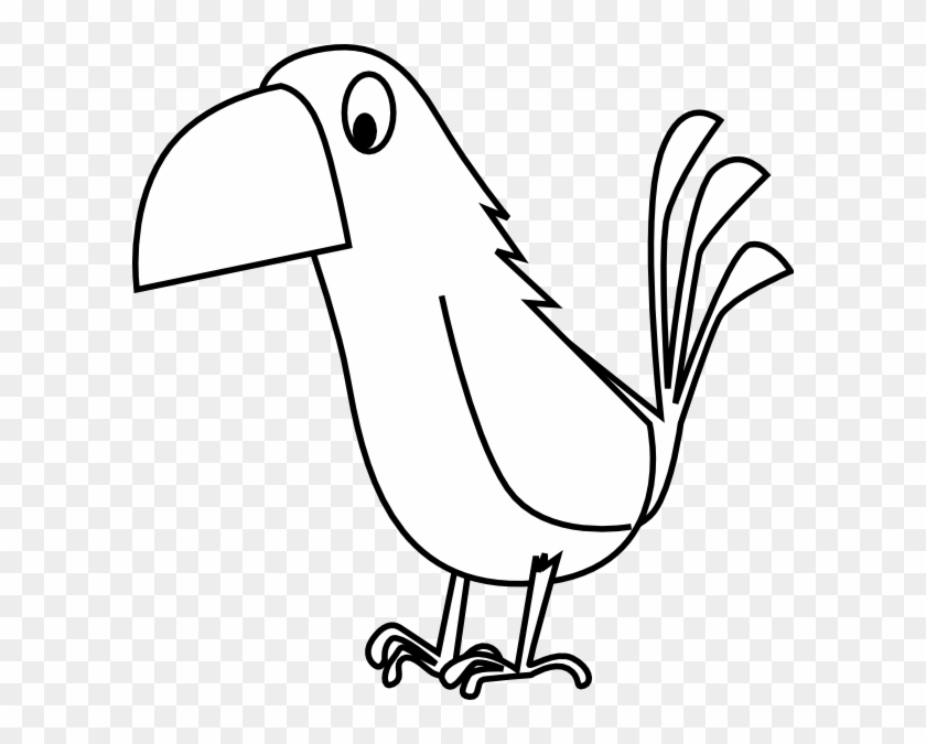 Pigeon Clipart Parrot - Parrot Cartoon Images Black And White #1702051